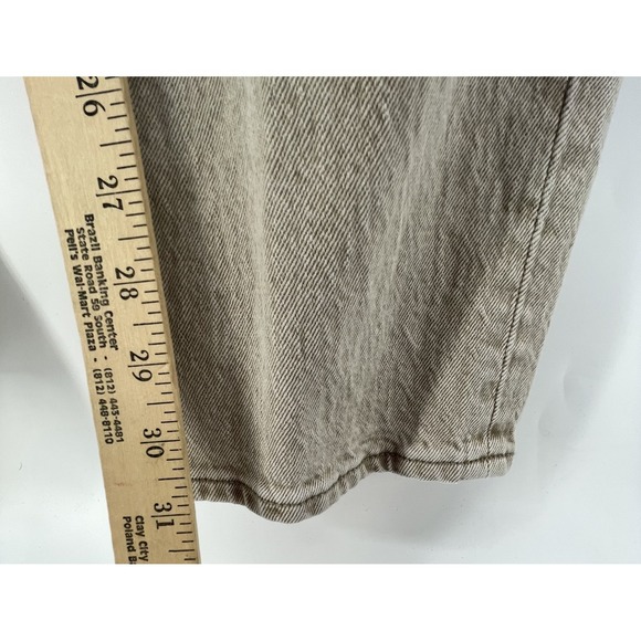 Abercrombie & Fitch Jeans Women Sz 28/6L Beige Tan 90s Relaxed Ultra-Rise 28x31 - Picture 10 of 11
